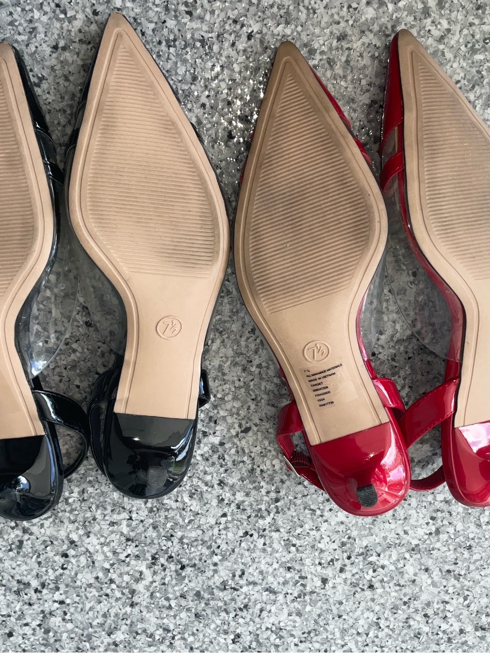 a new day Red and Black Pointed Slingback Kitten Heels - Picture 5 of 5